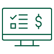 Computer showing finance overview